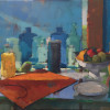 alemian apothecary blue and orange 30x40 ol
