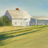 grey barn on hillside