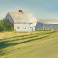 grey barn on hillside