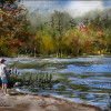 gone fishin  at island creek pond
