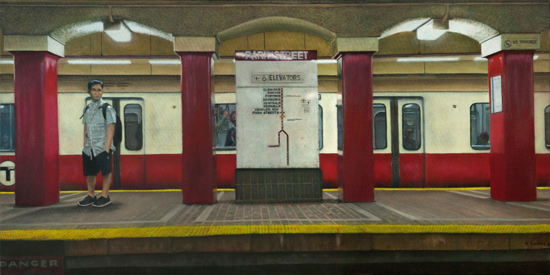 buckley kerry w red line  oil on canvas  x48   buckley kerry w red line  oil on canvas  x48