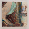 roberts camello weather dependent encaustic relief over joint compound   old letterx12x3.5