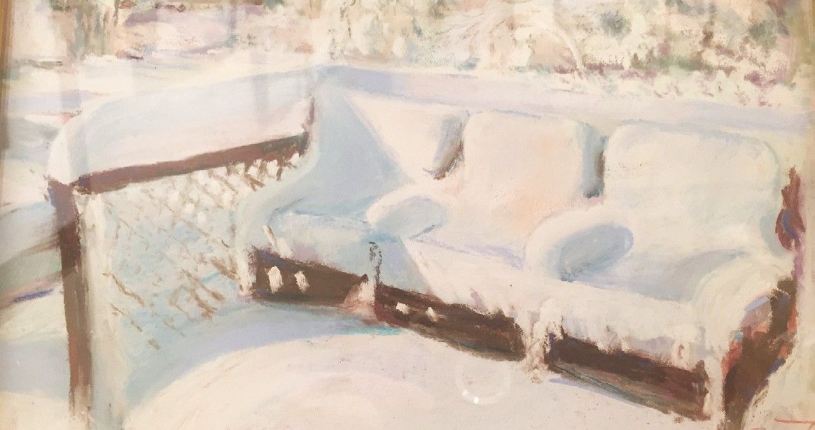 Ruth Jensen paints a world blanketed in white in &ldquo;The Morning After.&rdquo; 